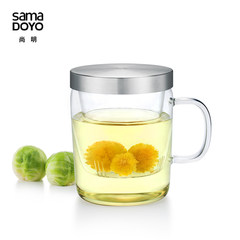 Shang Ming Tea Cup, tea cup transparent heat-resistant glass filter office with cover cup Green Tea cup