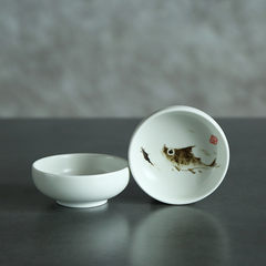 Jingdezhen handmade underglaze hand-painted ceramic tea cup one cup tea Kung Fu tea cup Black Tea Single hand painted teacup