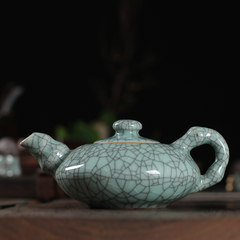 Longquan ancient celadon teapot Handmade Ceramic Teapot authentic Kung Fu tea pot bamboo teapot Ge punch'ong (wire)