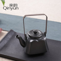 Japanese teapot pottery kettle black glaze antique hand handle the kung fu tea teapot Teapot