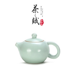 Fu Tea handmade teapot Ru can raise open beauty pot of Kung Fu tea tea ceramic filter single pot Big green kettle (safe packing)