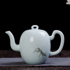 Manual single pot pot full of various beauty shoulder hand-painted glaze color white ceramic Kung Fu tea tea A cricket: