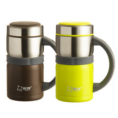 Xuguang stainless steel vacuum cup men outdoor cup cup business lady portable thermos cup Office Bright white [simple packaging] -340ML