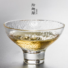Handmade glass cup hammer mesh tea cup tea masters cup marks Japanese handmade tea tea cup hammer