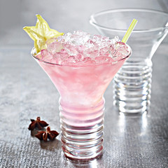 Belgium imports creative transparent glass goblet drink juice cocktail cup cup dessert 240 ml / single