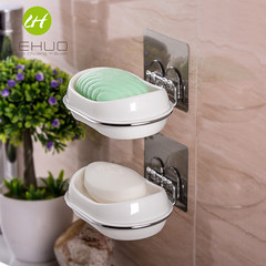 Creative sucker, bathroom soap rack, traceless paste, water and fertilizer soap rack, soap box, toilet soap box, wall hanging type The single price can be draining design nail free free drill