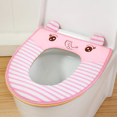 Cartoon toilet seat thickening, toilet sleeve, zipper toilet ring, waterproof zipper type toilet seat cushion Cartoon girl