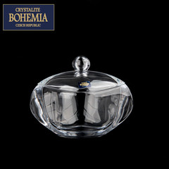 Czech imported BOHEMIA Bohemia fruit dried fruit sugar bowl with a small transparent glass cup pyxidium