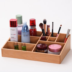 欧式化妆品收纳盒 木质特大号简约护肤品储物盒创意家用置物架 精品收纳盒