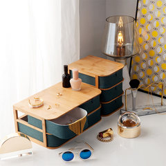 Bencross desktop storage box, drawer type cosmetic jewelry sorting box, creative office, small object storage rack Light grey