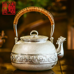 Tang Zhen Bao silver 999 Silver kettle teapot pure handmade sterling silver silver Phoenix tea kettle gluttonous