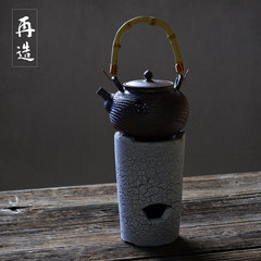 Cook the teapot teapot teapot handle coarse pottery firewood antique teapot ceramic tea zen