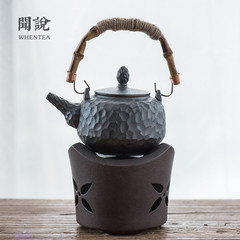 It is said | Japanese cooking ideas and coarse pottery teapot retro rust glaze ceramic large wind stove temperature alcohol lamp Meditation pot