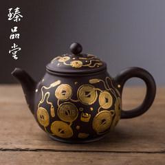 Chen Taiyuan teapot masters works bonanza handmade fine gold purple clay teapot Chen Taiyuan: purple teapot