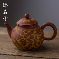 Chen Taiyuan teapot teapot fish play the hand throwing hand carving works as shown in Figure nine figure nine tea fish Chen Taiyuan nine fish diagram