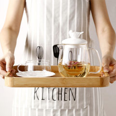 European style simple afternoon tea, ceramic glass flower tea set, summer health tea, fruit tea pot Teapot +2 cup 2 dish
