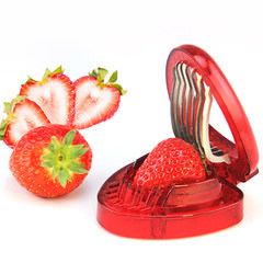 Strawberry slicer, fruit cutter, fruit matching tool, DIY strawberry cake, creative kitchen gadget Slicer + banning device (two pieces set)