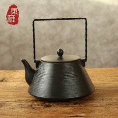 Tori Black Pottery dry cooking large ceramic teapot health kettle handle teapot Teapot Tea Kung Fu