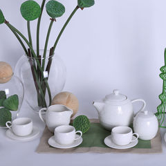 Direct modern minimalist white coffee cup and saucer pot set set high-grade bone china afternoon tea