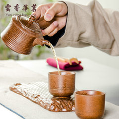 Ceramic cup Quik one pot and 22 cups travel car manual side retro teapot Kung Fu tea set special offer Round rhyme dry foam set