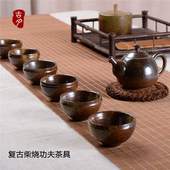 Firewood teapot single ear pot tea cup cup coarse pottery tea pot of Kung Fu tea set tea pot to the Japanese side Firewood side pot style 2
