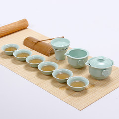 Longquan porcelain tea cup teapot tureen fair cup ceramic tea set of Kung Fu tea set Ru Ten sets of celadon tea set