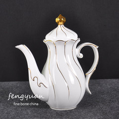 European style gold teapot, set of domestic Kung Fu teapot, single pot ceramic tea set, Japanese style large cover tea Rotary gold [single pot]