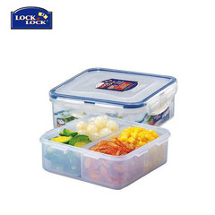 LOCK&LOCK plastic preservation box, separated storage box, sealed lunch box, HPL823C 870ml 870ml/4 lattice