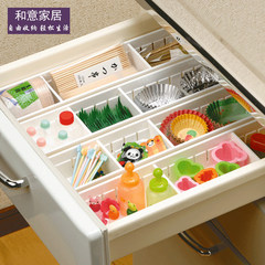 Japan imports 3 square drawer boxes, kitchen knives and forks, chopsticks, tableware storage boxes / stationery finishing box transparent