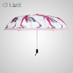 2017 new German Kobold fashion sun umbrella, sun protection UV umbrella, female three folding umbrella Xiyuan purple flower