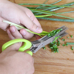 Kitchen scissors, stainless steel multi-function, five layer scissors, green onion, seaweed, household food knife, multi-layer paper scissors