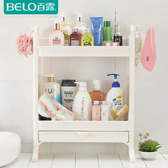 BELO/ bathroom display rack, cosmetics storage rack, bathroom sundries storage rack, kitchen shelf Bathroom shelf two layers white