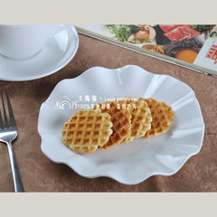 Creative lotus leaf dish, ceramic plate, plate dessert plate, fruit plate dish, rice plate, dessert plate 8 inch