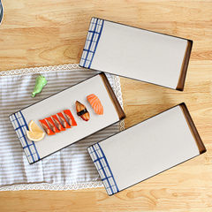 Japanese original hand-painted ceramic disc long sushi sashimi platter dishes