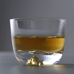 Japan Mt Fuji glass cup creative transparent heat-resistant Iceberg Cup Tea Cup whisky glass bowl ocean Kingsoft cup