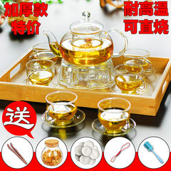 Kung Fu tea set, four in one tea set, glass tea set, filter glass teapot 15 Combo 9 (9 pieces)