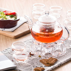 华美家居 花茶茶具耐高温玻璃养生茶具套装 凉水壶 耐热玻璃防爆 花茶壶500ml/单个