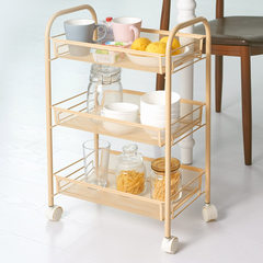 Bathroom shelf, kitchen shelf, cosmetic nail cart, bedroom crack can be moved white