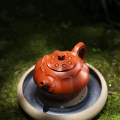 Famous Yixing purple sand teapot, pure handmade whole ore, old lotus, lotus, kung fu tea pot, tea set, authentic set