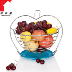 DAPAI house creative apple shaped swing shuiguolan stainless steel color living room decoration fashion fruit fruit storage basket Blue 400ml