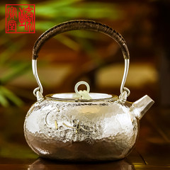 Tong Zhen Bao silver a dozen silver 999 kettle inlaid gold teapot Yuhuan Phoenix 18K Quality spot