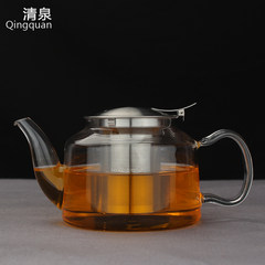 Optimization of heat-resistant glass pot, thickening of large capacity tea pot, stainless steel filter tea pot, black tea bubble 600ML