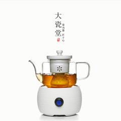 Large black and white porcelain hall mini electric ceramic stove oven glass tea Kung Fu tea tea kettle household steam boiler Steaming tea
