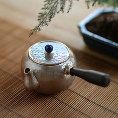 Hand forging hammer silver black ebony side to silver tea pot old tea tea tea utensils Green Tea