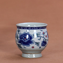 Jingdezhen ceramic cup, blue and white double layer cup, small teacup, household porcelain, Gongfu tea set, small tea cup