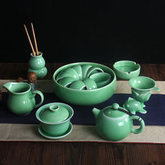 Creative ceramics Kung Fu tea gift authentic Longquan celadon 18 beauty tea teapot wash Gift Set Mei Ziqing suit (Gift Pack)