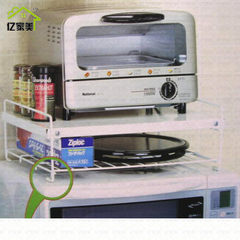 Export of Japanese small microwave oven kitchen corner rack shelf storage rack shelf rack condiment white