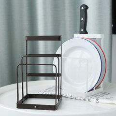 Ins Nordic simple vertical turret block shelf kitchen shelf tool seat board storage rack White 400ml
