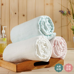 The new knowledge of good product in spring and summer a formaldehyde free five layers of gauze towel towel Cotton gauze infant children green 88x140cm