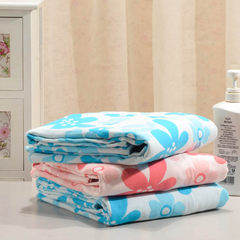 Promotion！ Japan TSUMORI Trinidad custom three layers of gauze towel towel super soft towel birds'twitter and fragrance of flowers Blue bath towel 80x142cm